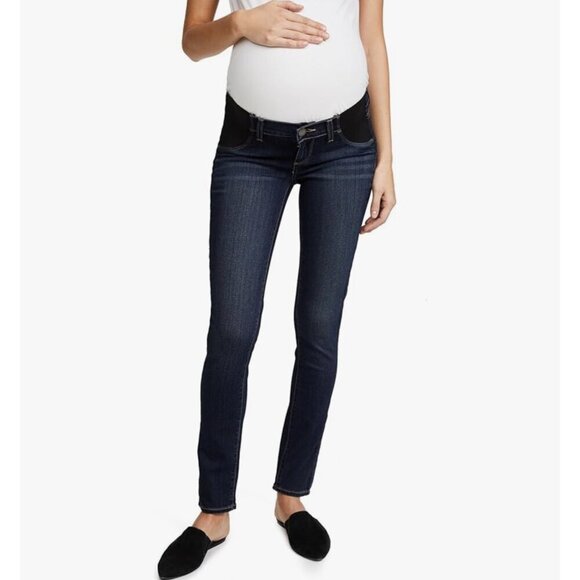 Paige Maternity Verdugo ankle stretch skinny jeans, Dark blue, Size 30 N44 - Picture 1 of 15
